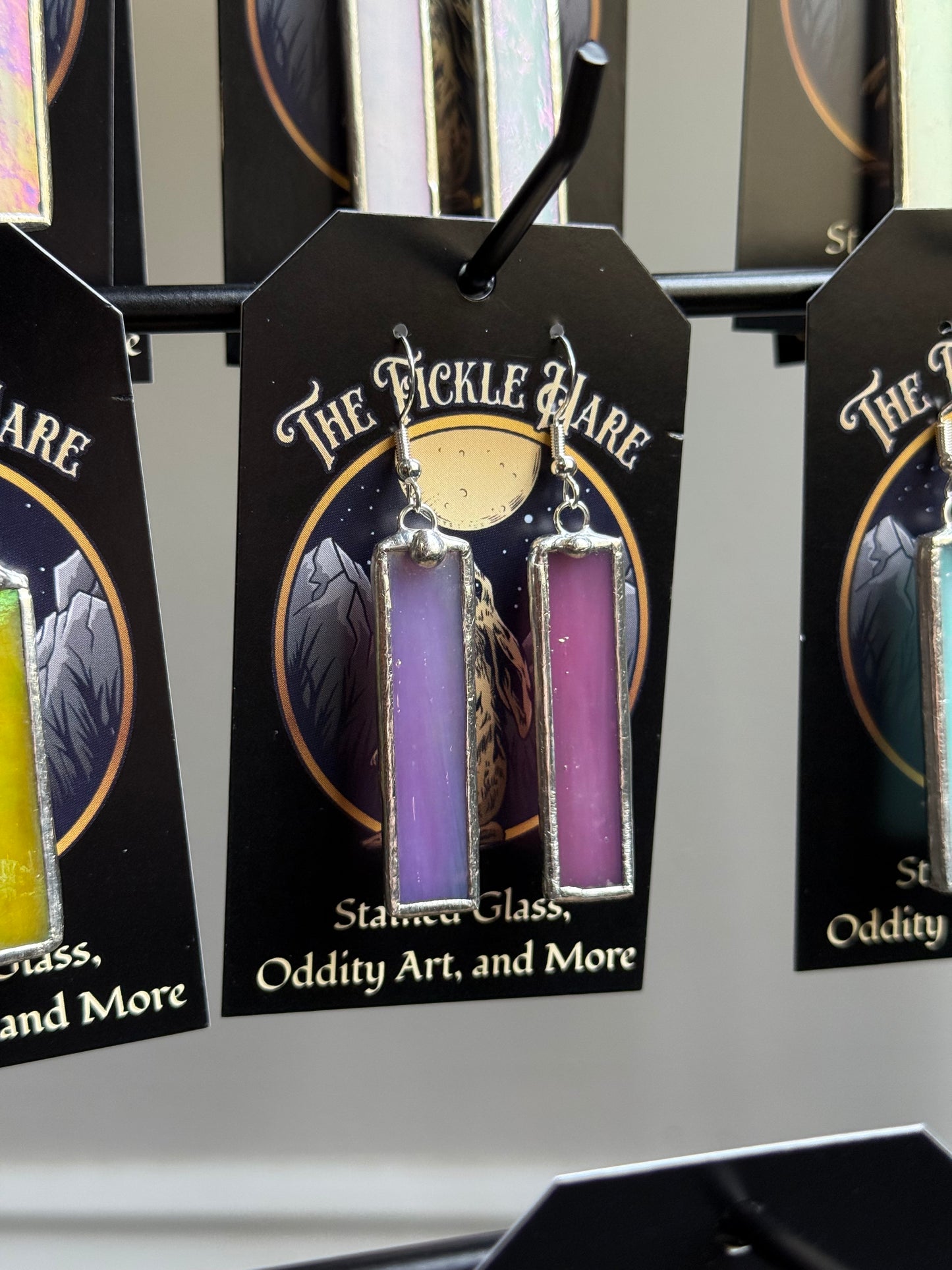 Stained Glass Iridescent Earrings