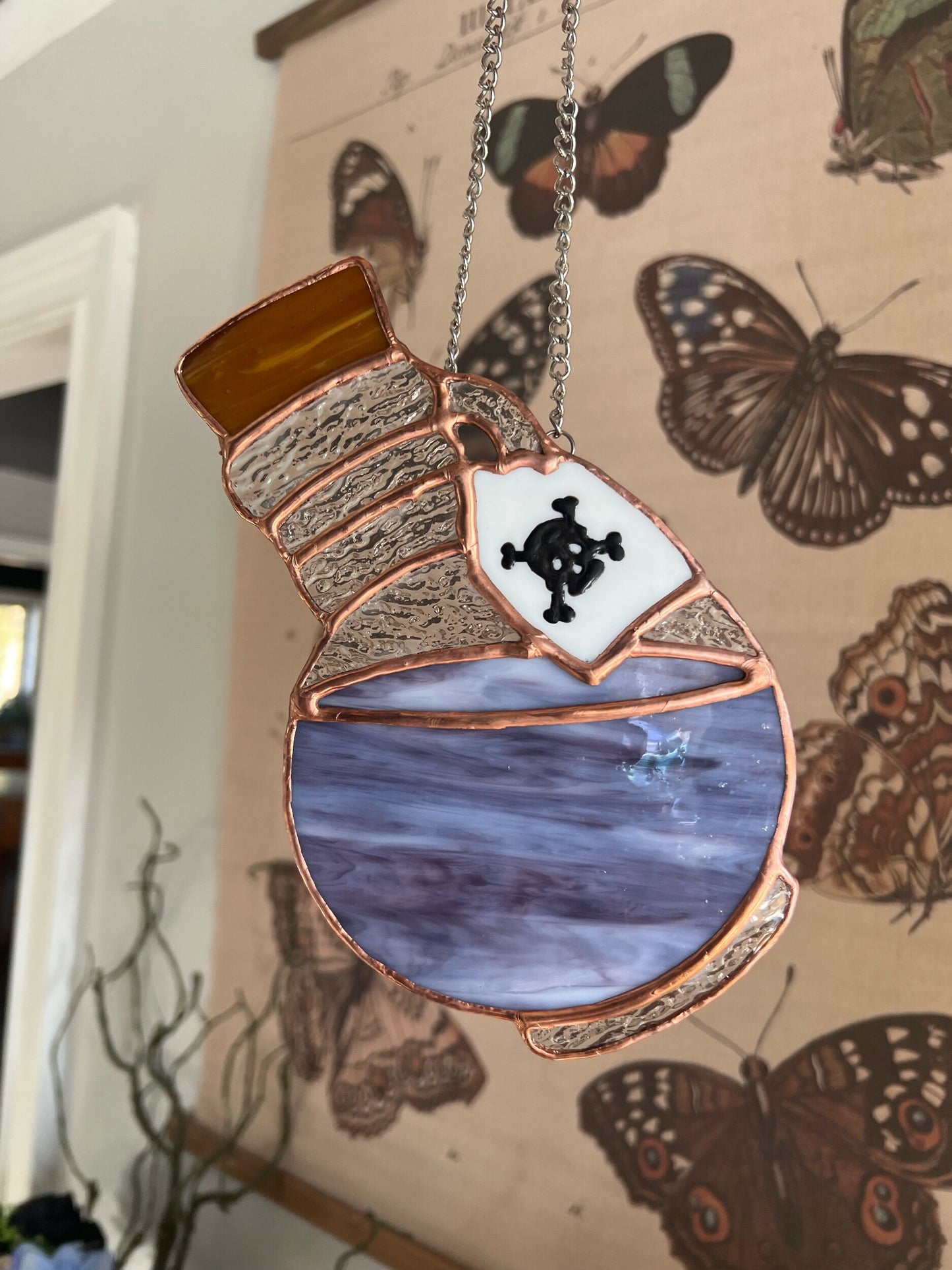 Stained Glass Potion Bottle- Purple
