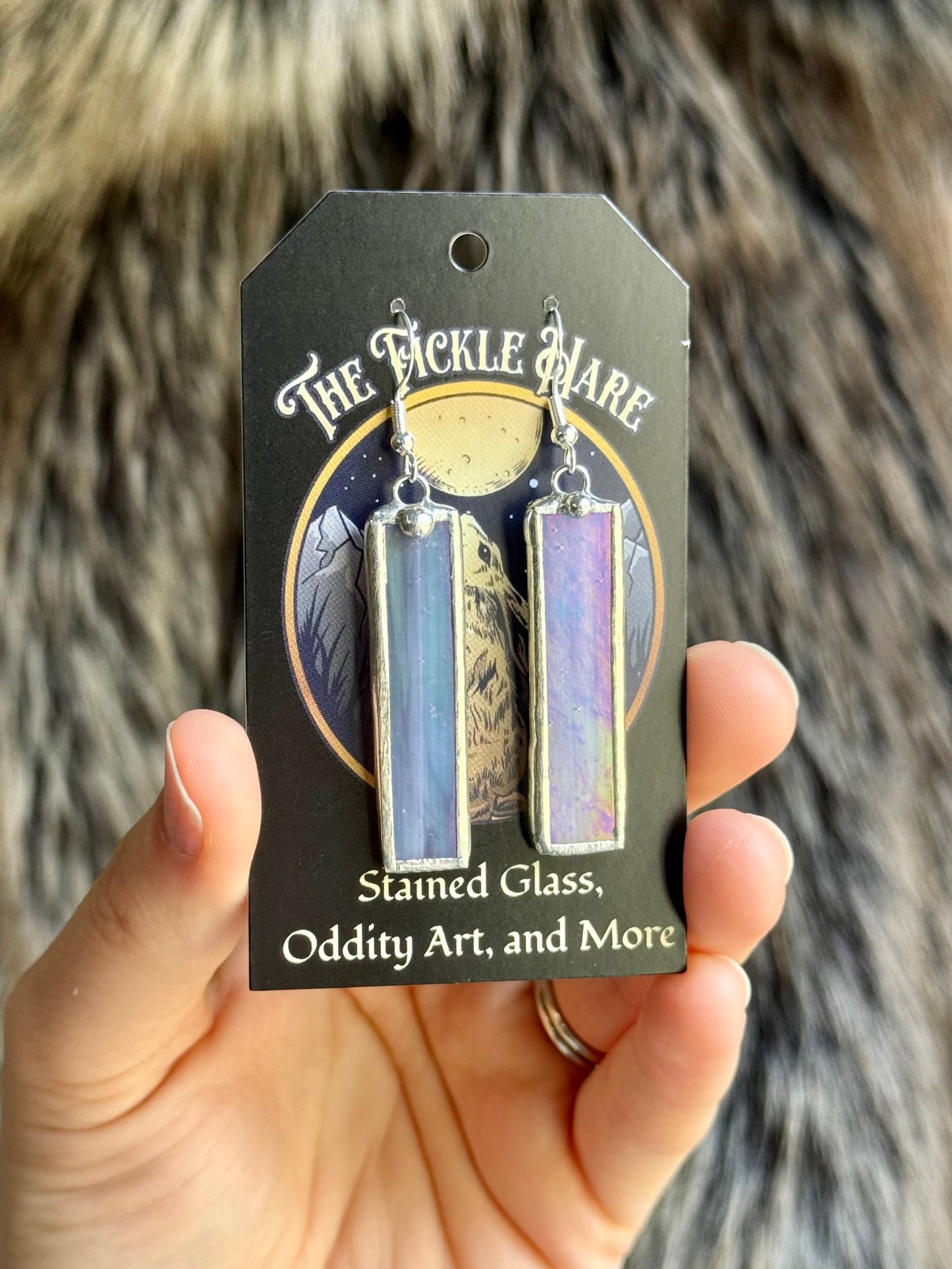 Stained Glass Iridescent Earrings