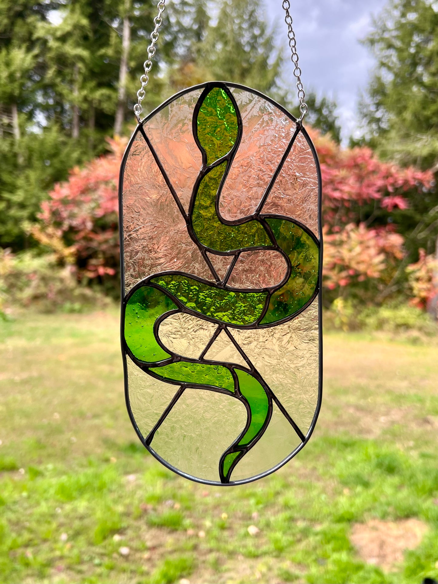 Snake Stained Glass Suncatcher