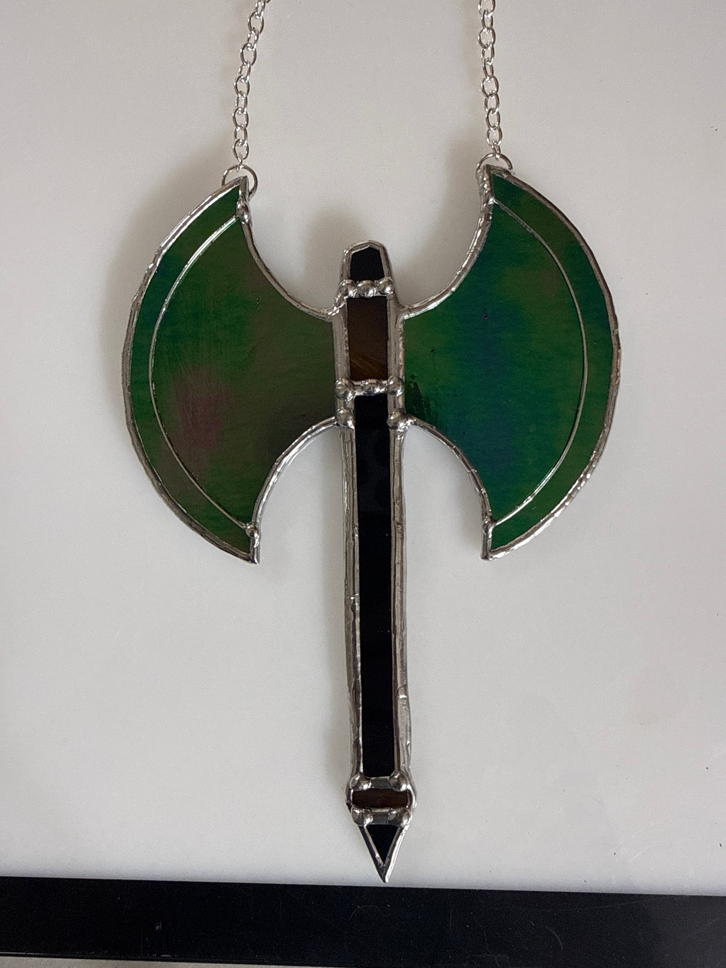 Stained Glass Battle Axe