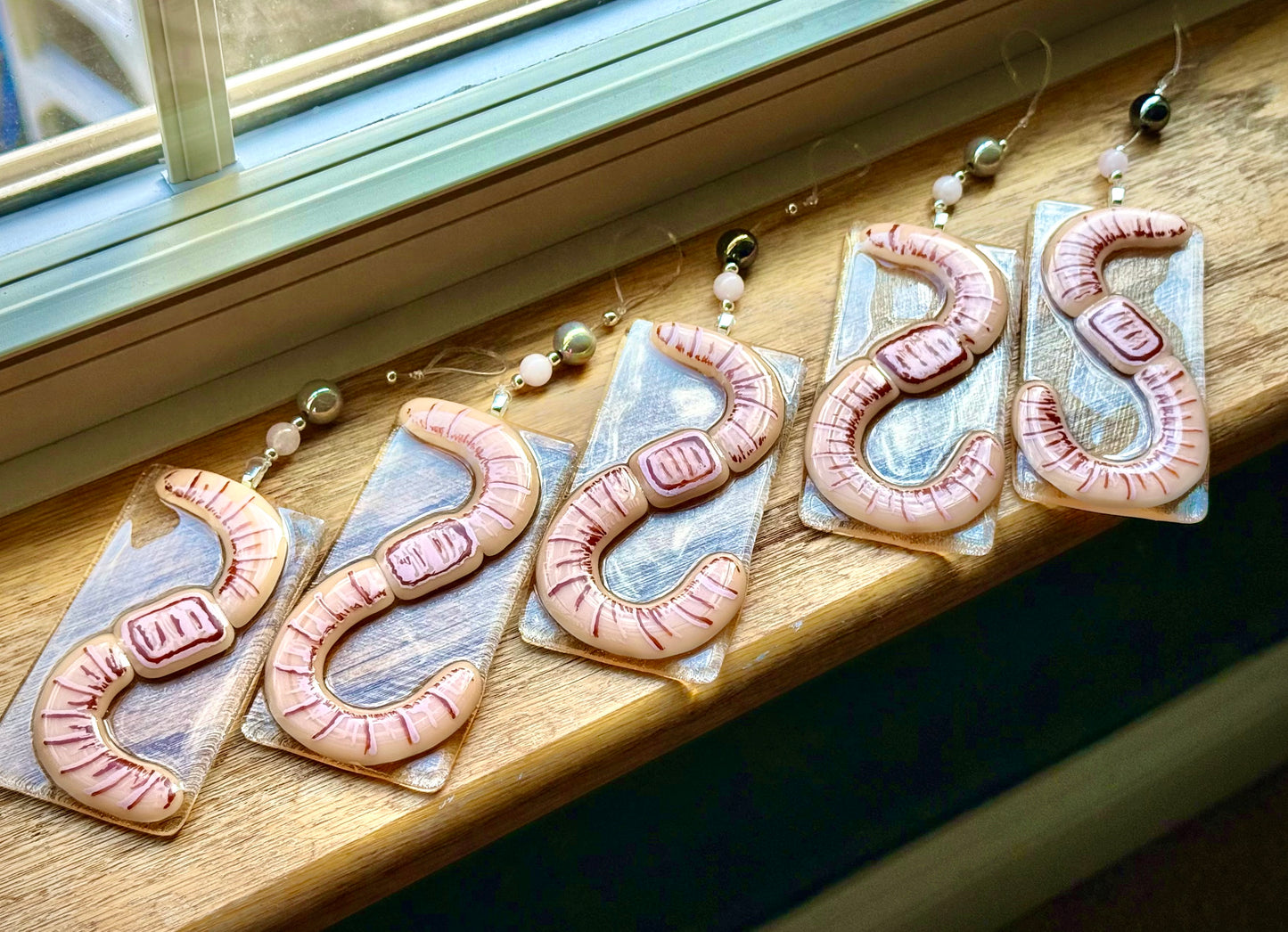 Earth Worm Fused Glass