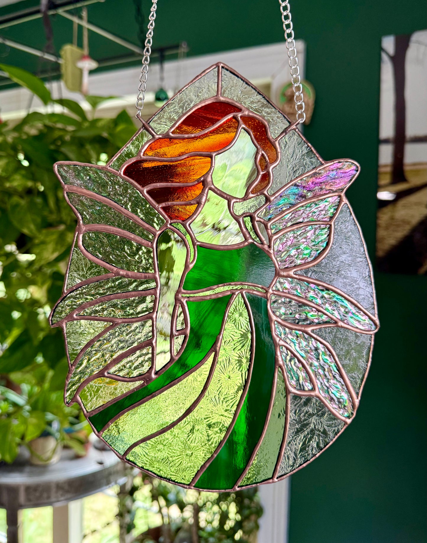 Stained Glass Fairy Suncatcher Window Hanging