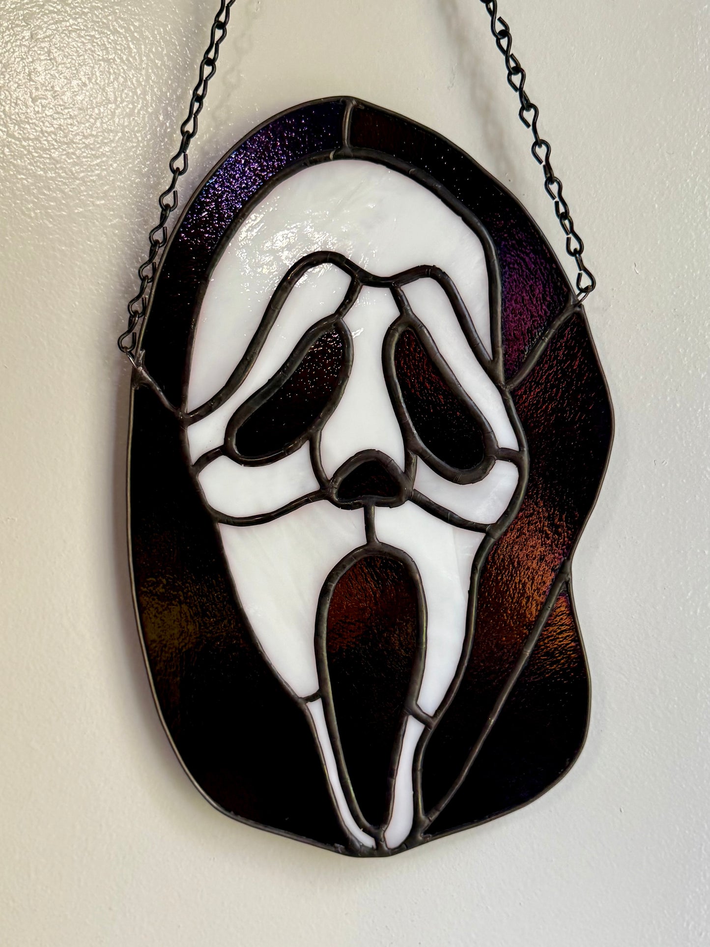 Stained Glass Ghost Face
