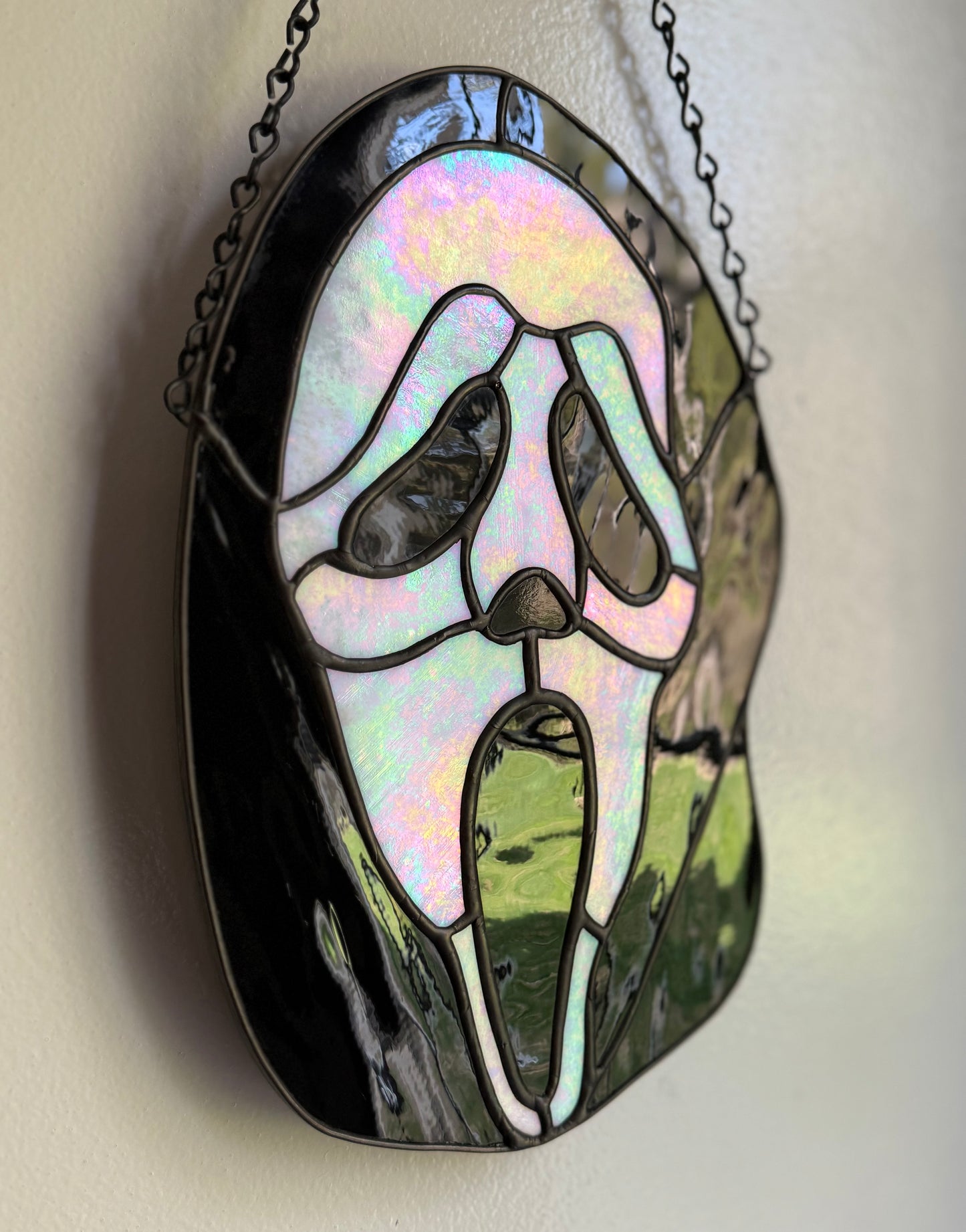 Stained Glass Ghost Face