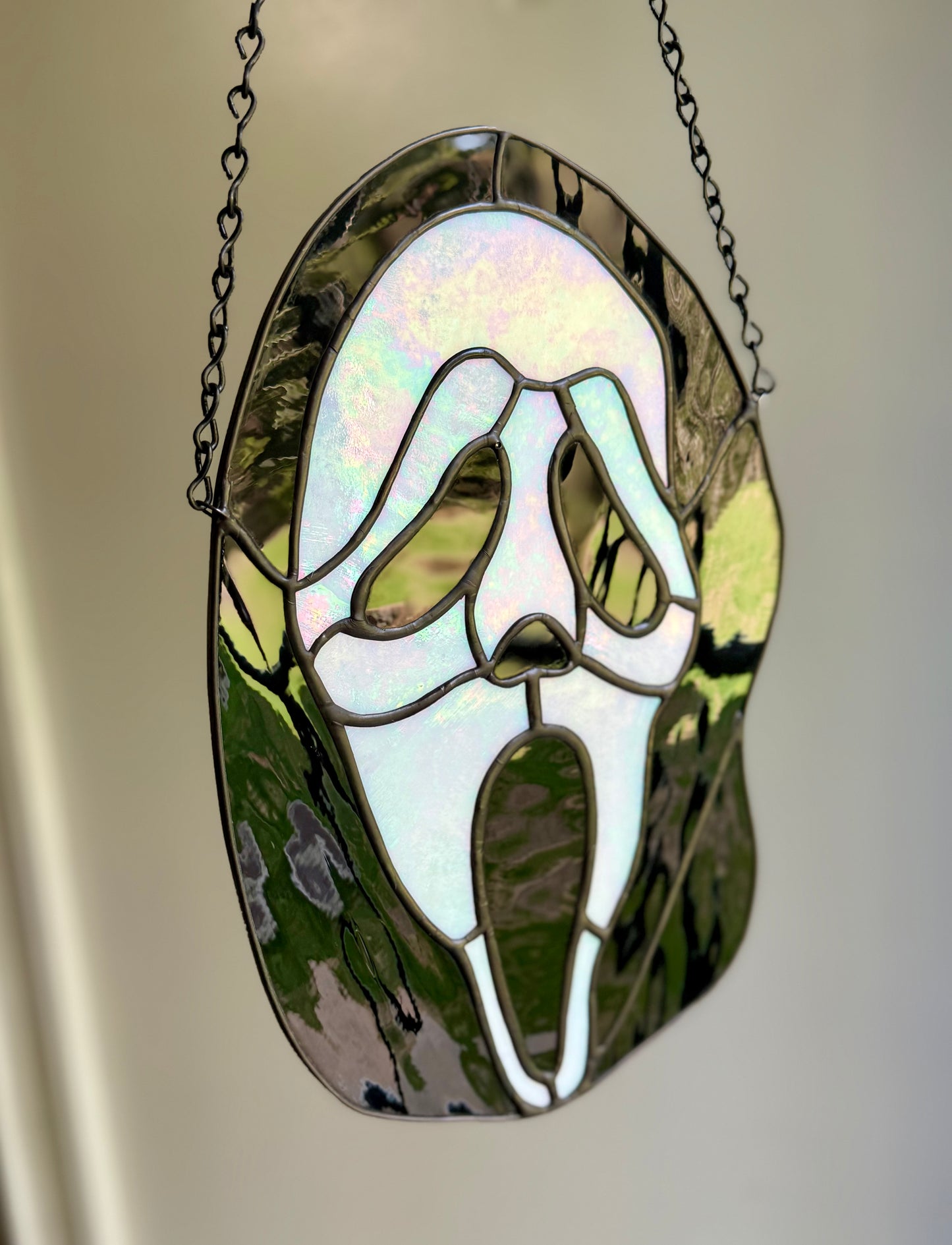 Stained Glass Ghost Face