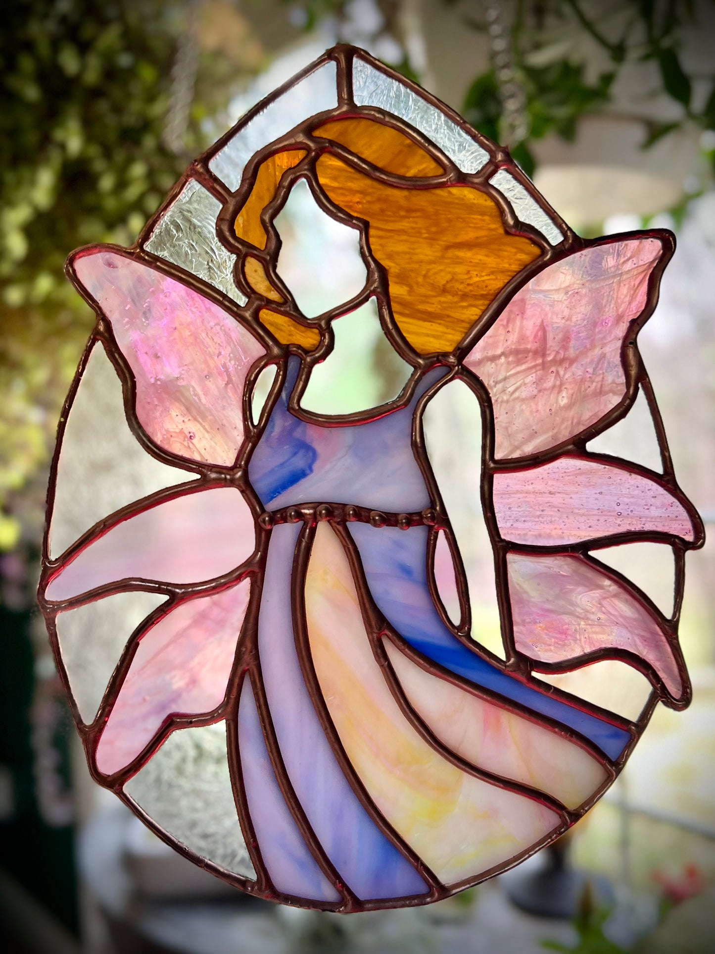 Stained Glass Fairy Suncatcher Window Hanging