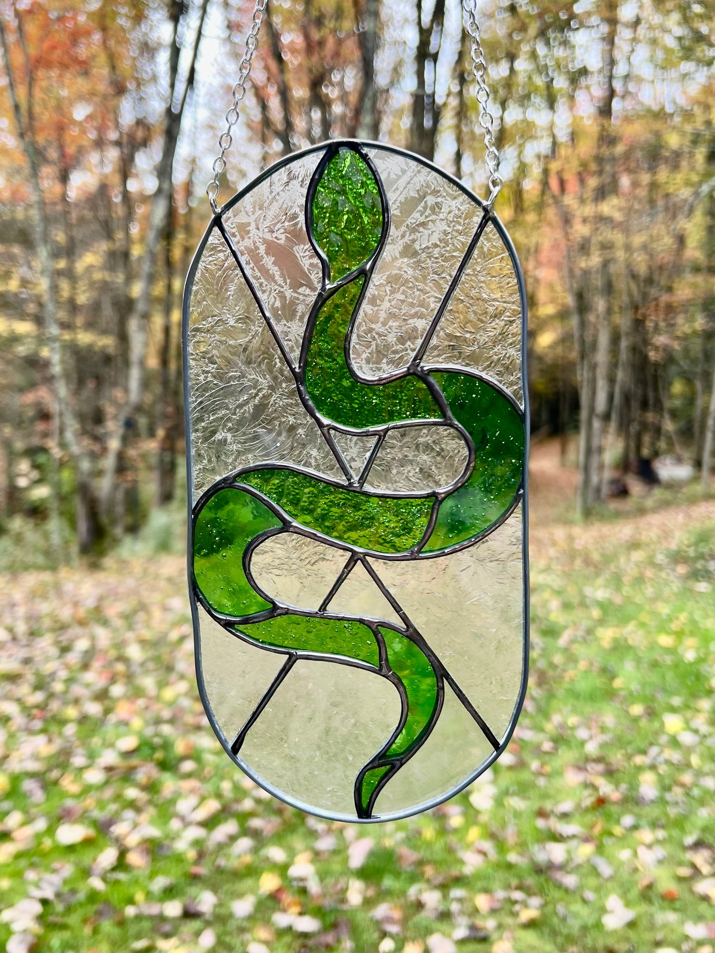 Snake Stained Glass Suncatcher