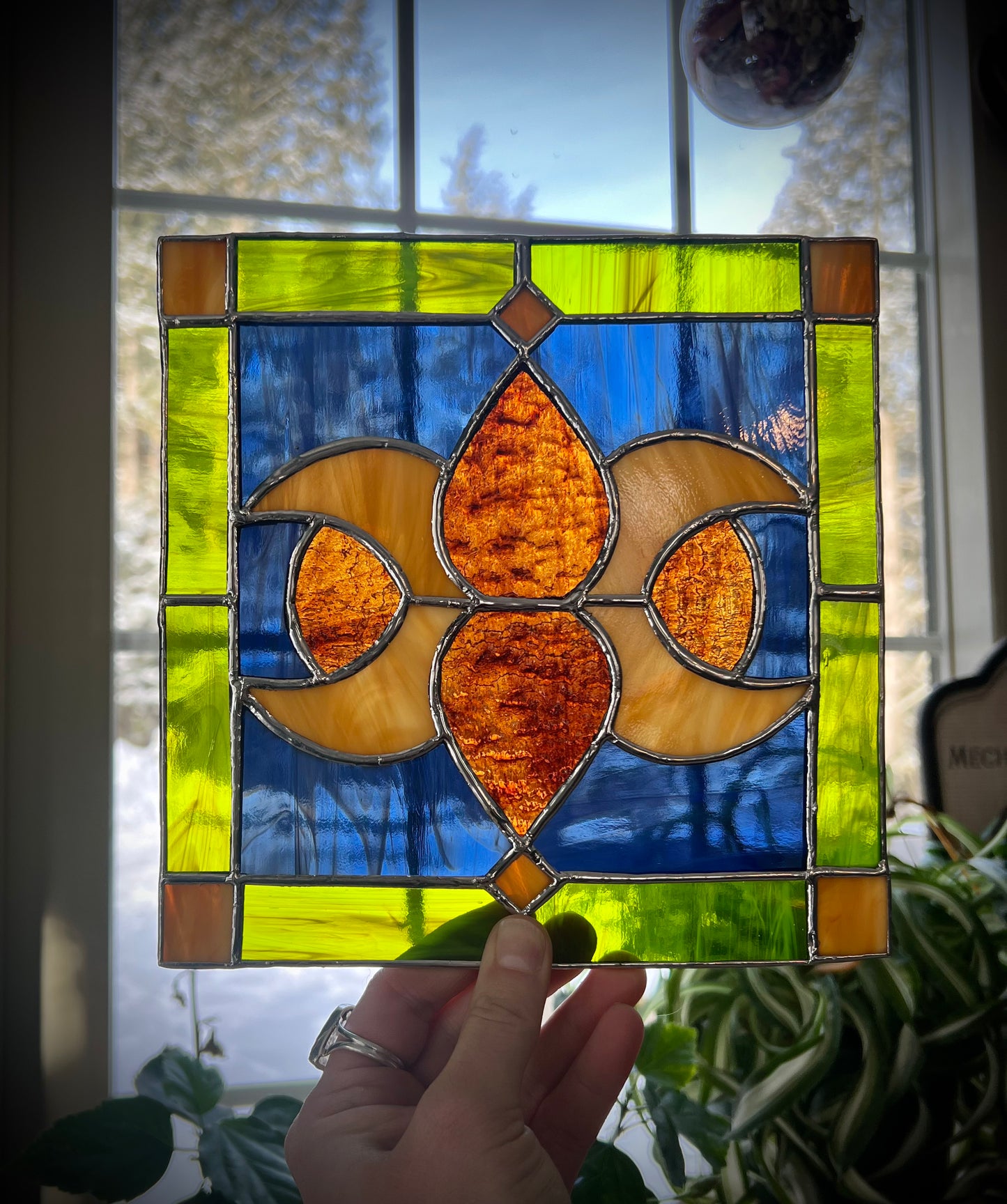 Crescent Moons Stained Glass