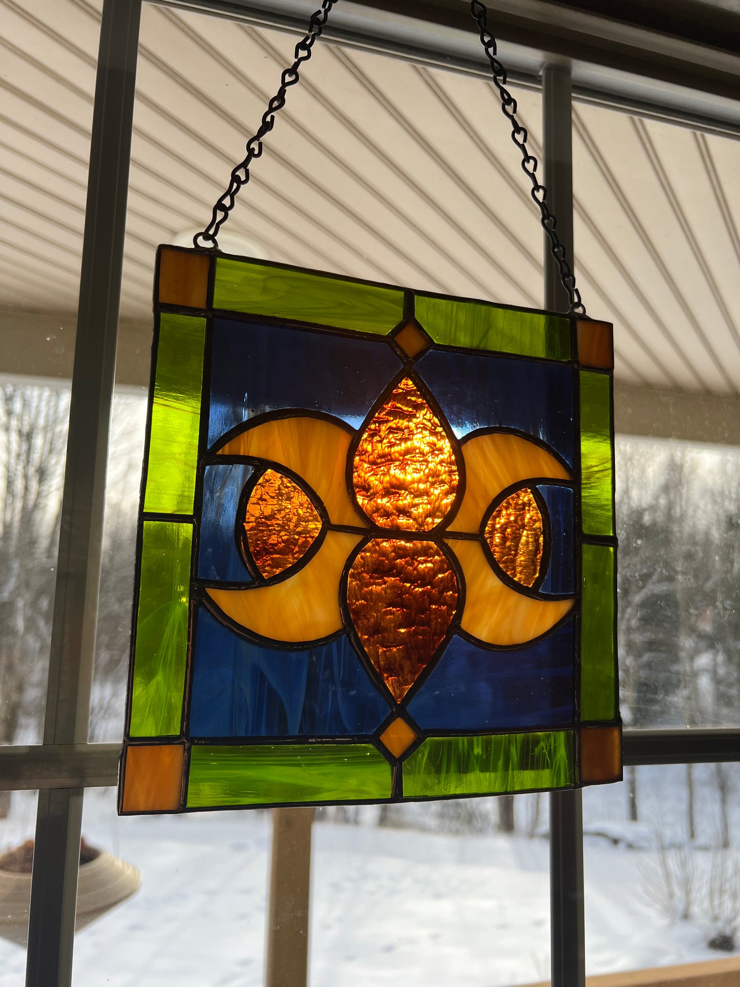 Crescent Moons Stained Glass