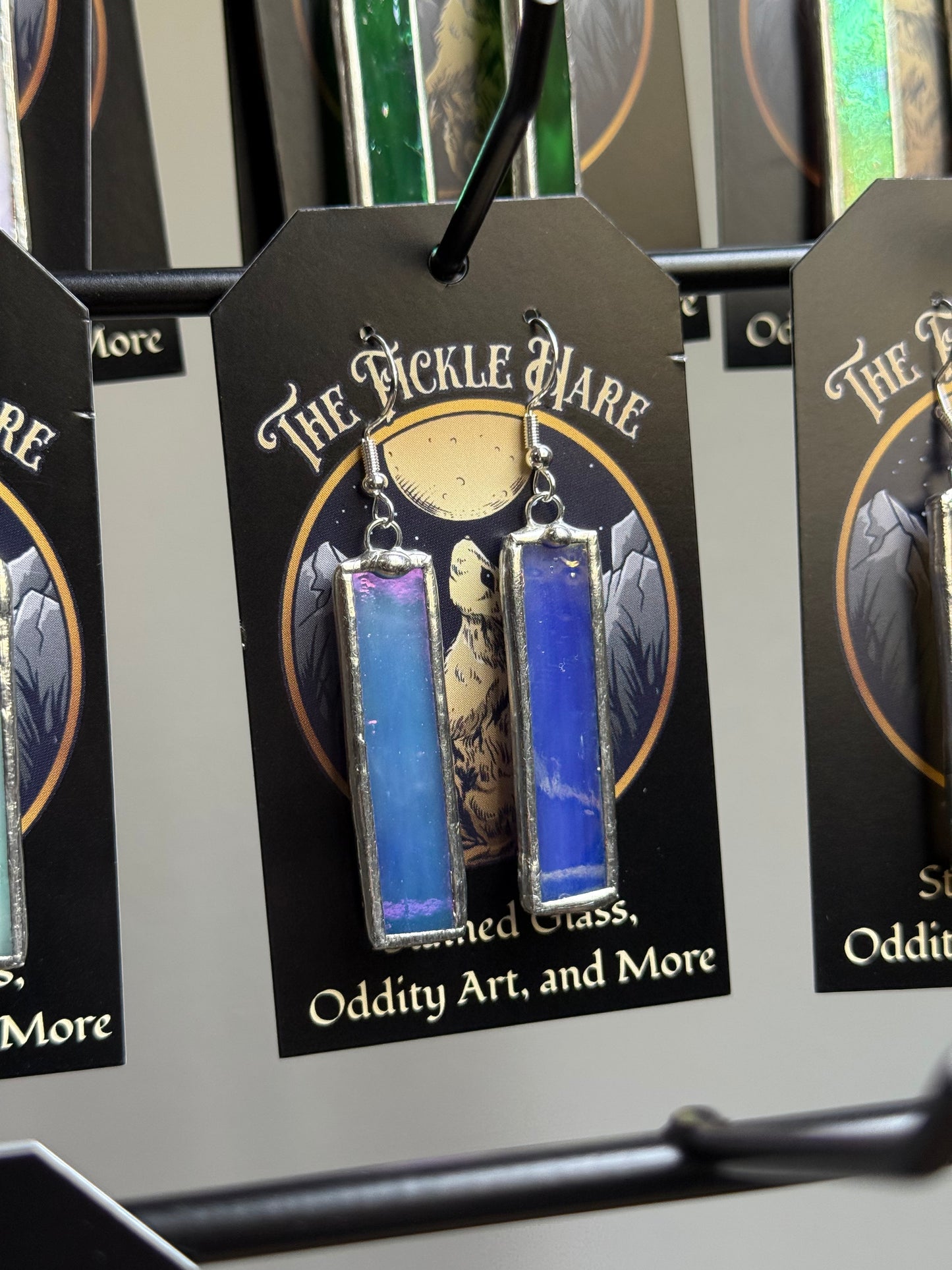 Stained Glass Iridescent Earrings