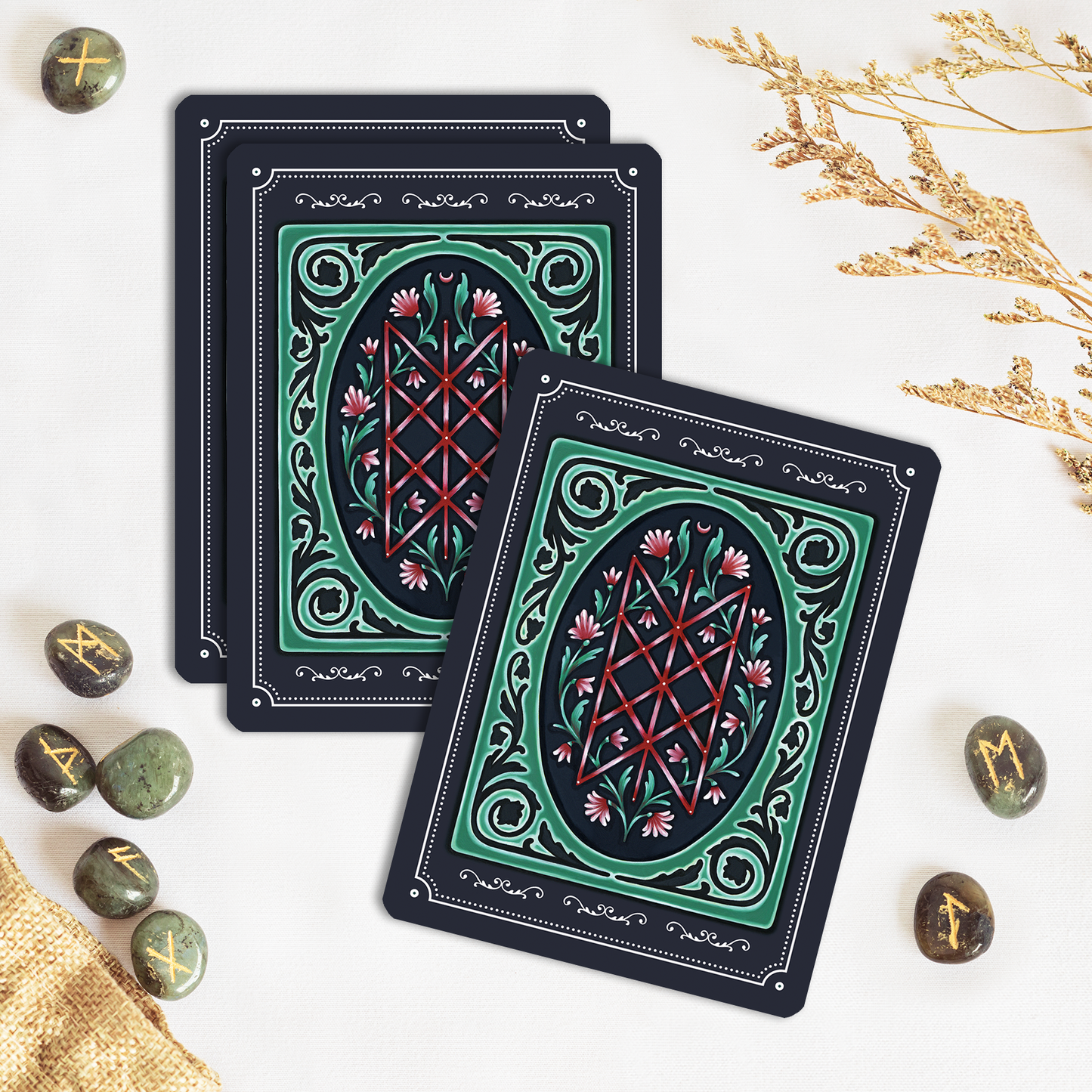 Weird Weavings - Threads of Feminine Wisdom Rune Oracle Deck by Faina Lorah