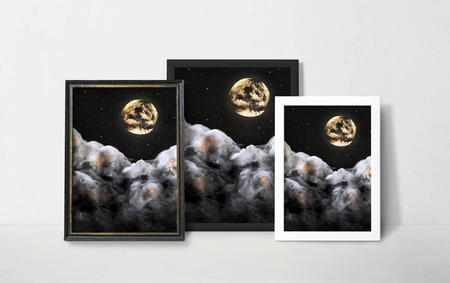 Full Moon Print Celestial Witchy Wall Art - Spiritual Decor