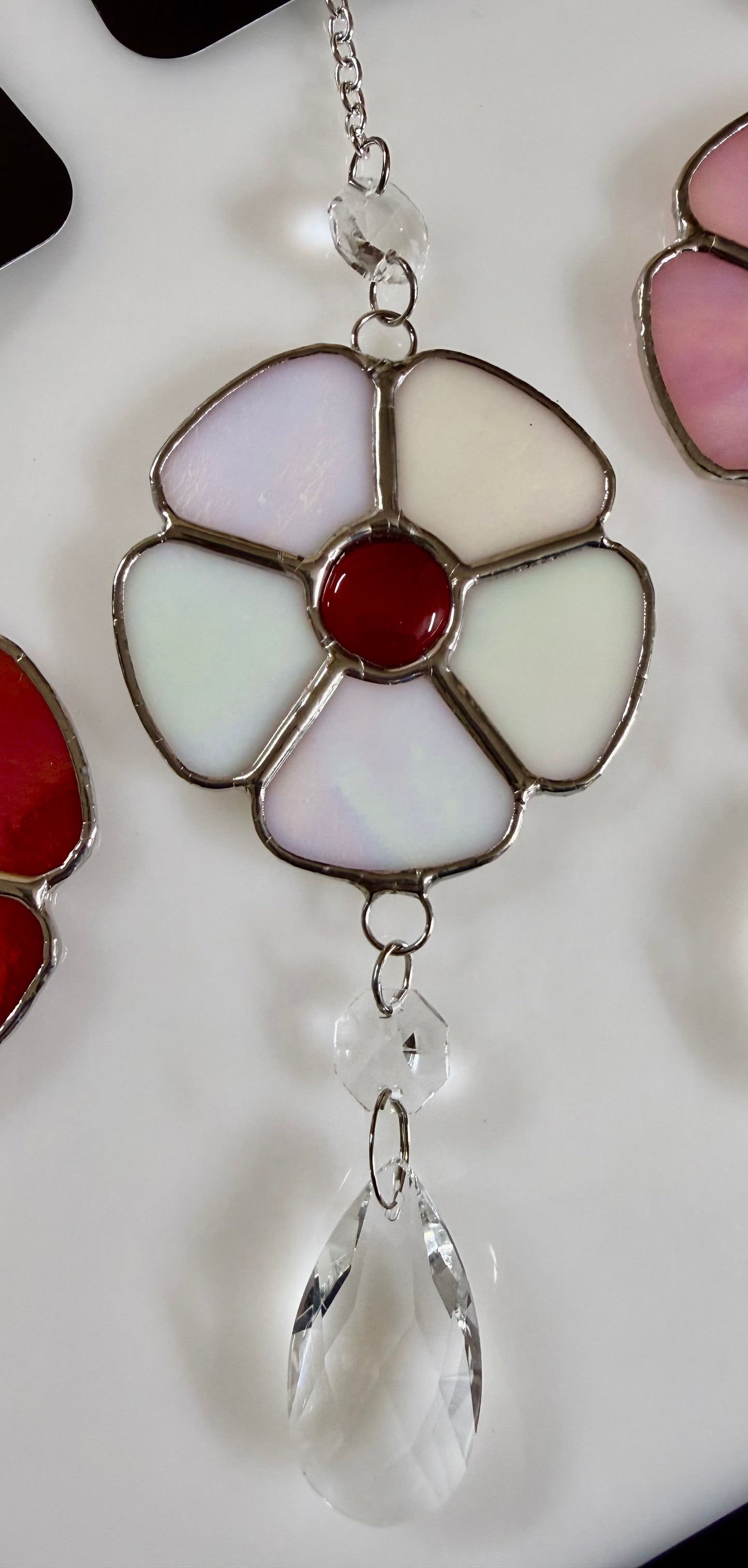 Flower and Crystal Suncatcher