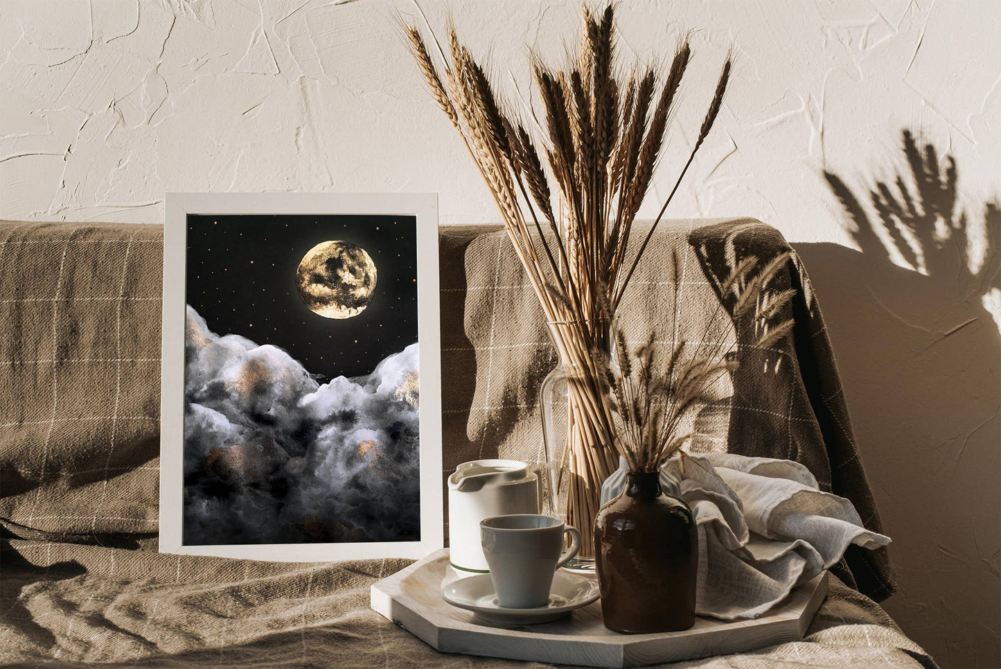 Full Moon Print Celestial Witchy Wall Art - Spiritual Decor