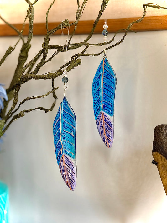 Fused Glass Feather