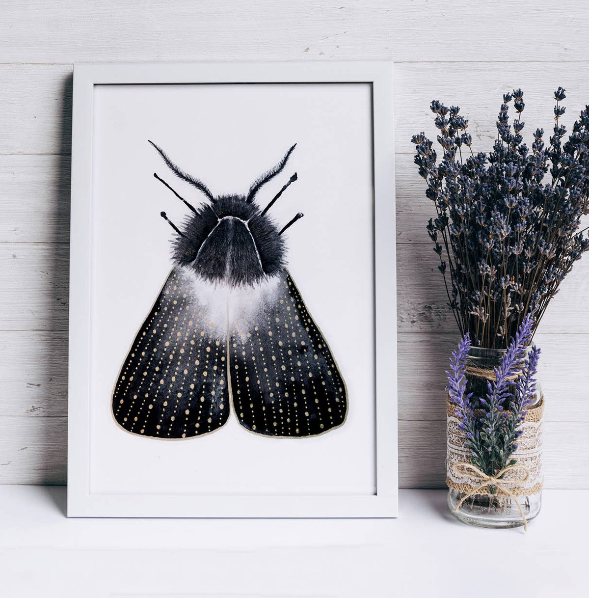 Moth Print, Butterfly Moth Poster Witchy Art Print Wall Art by The Flow Design