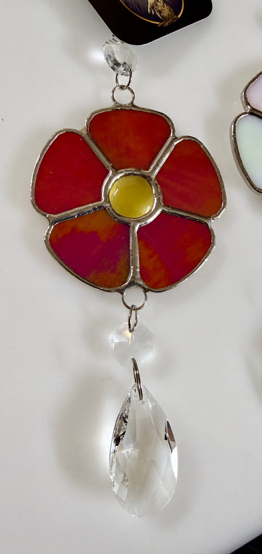 Flower and Crystal Suncatcher
