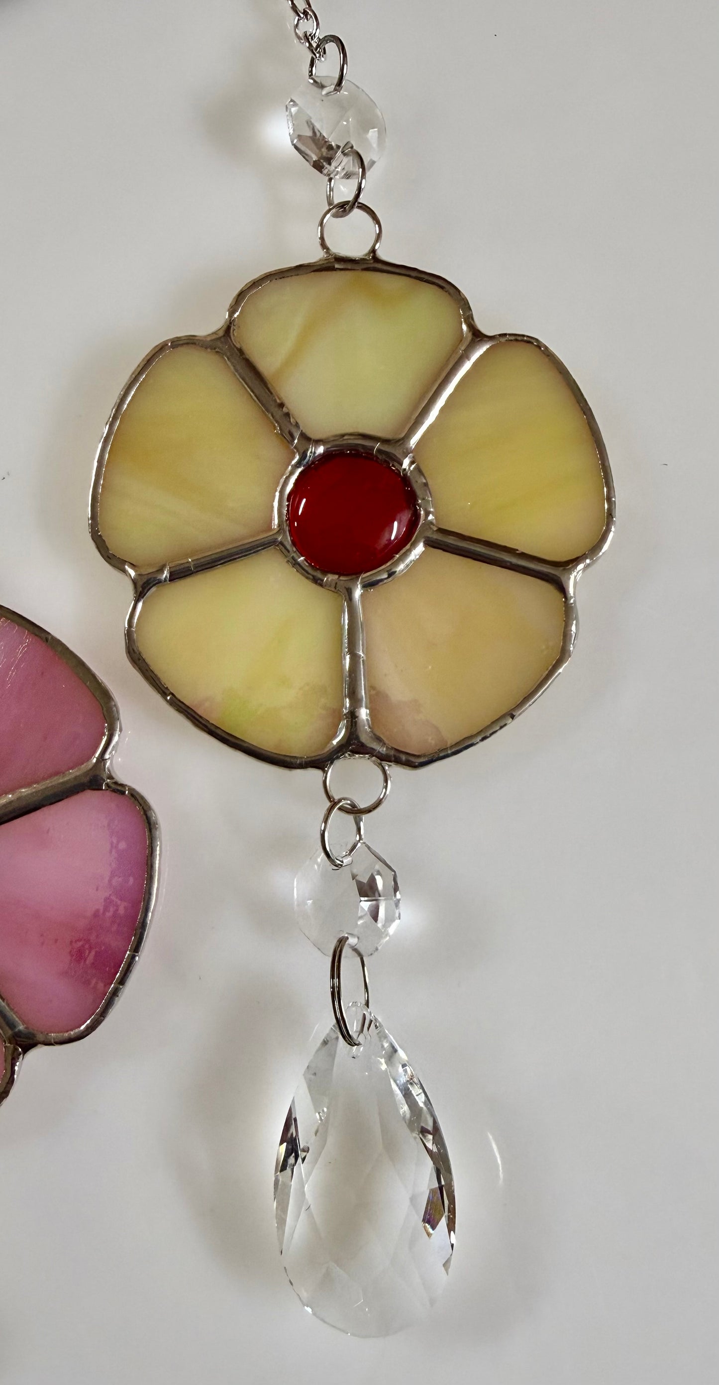 Flower and Crystal Suncatcher
