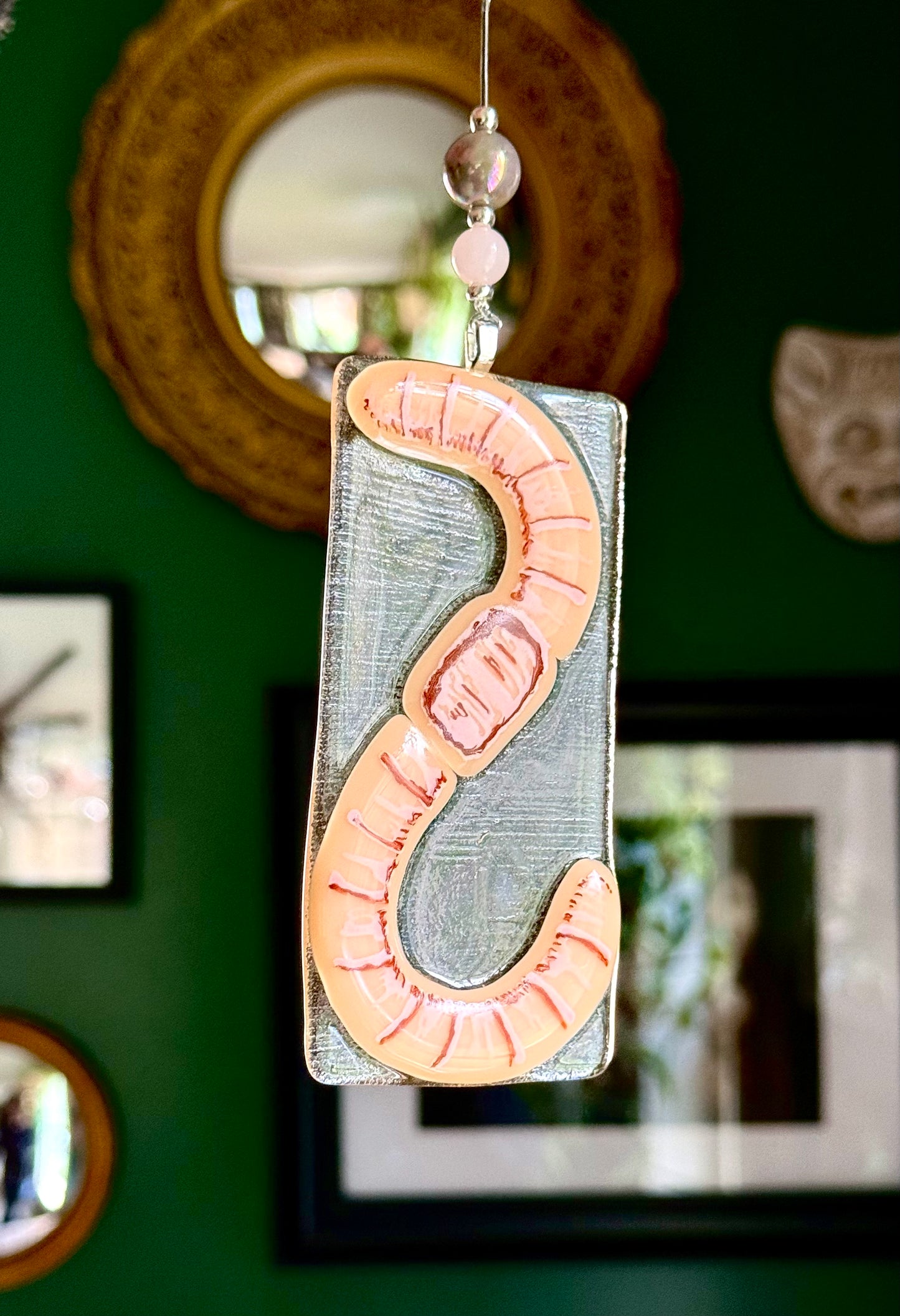 Earth Worm Fused Glass