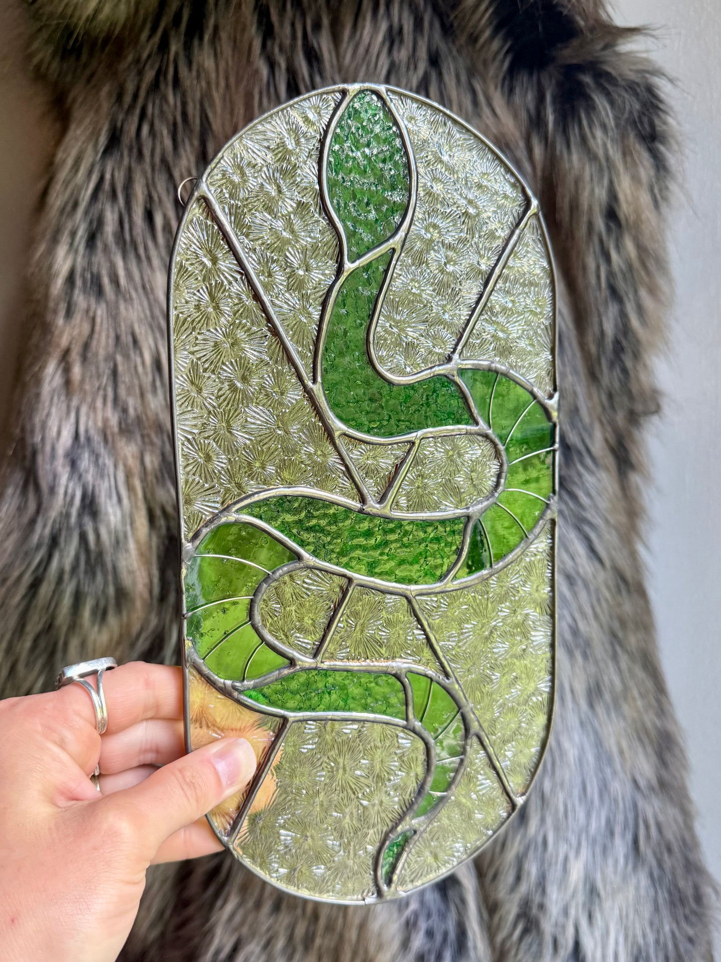 Snake Stained Glass Suncatcher