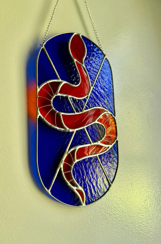 Snake Stained Glass Suncatcher