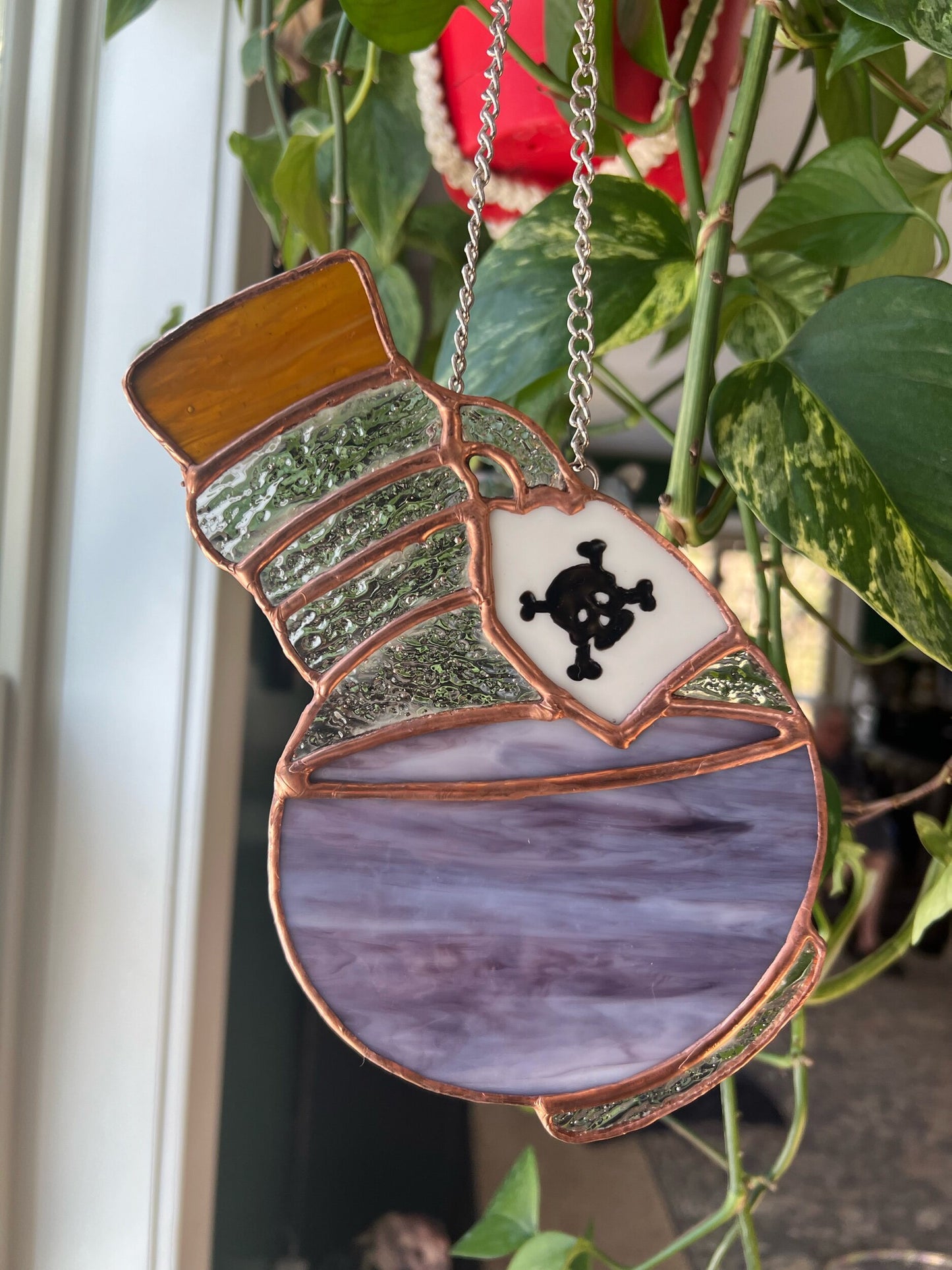 Stained Glass Potion Bottle- Purple