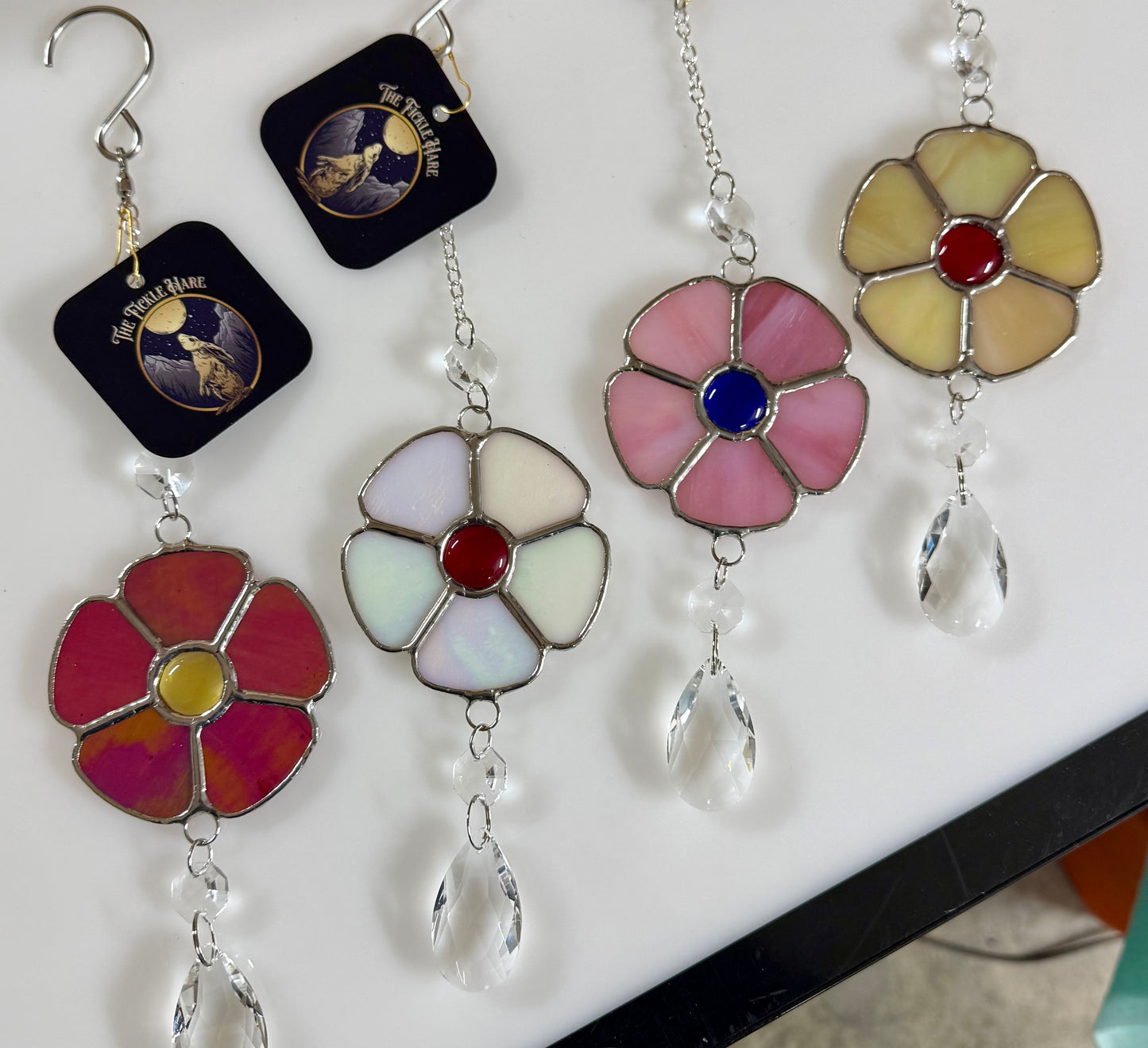 Flower and Crystal Suncatcher