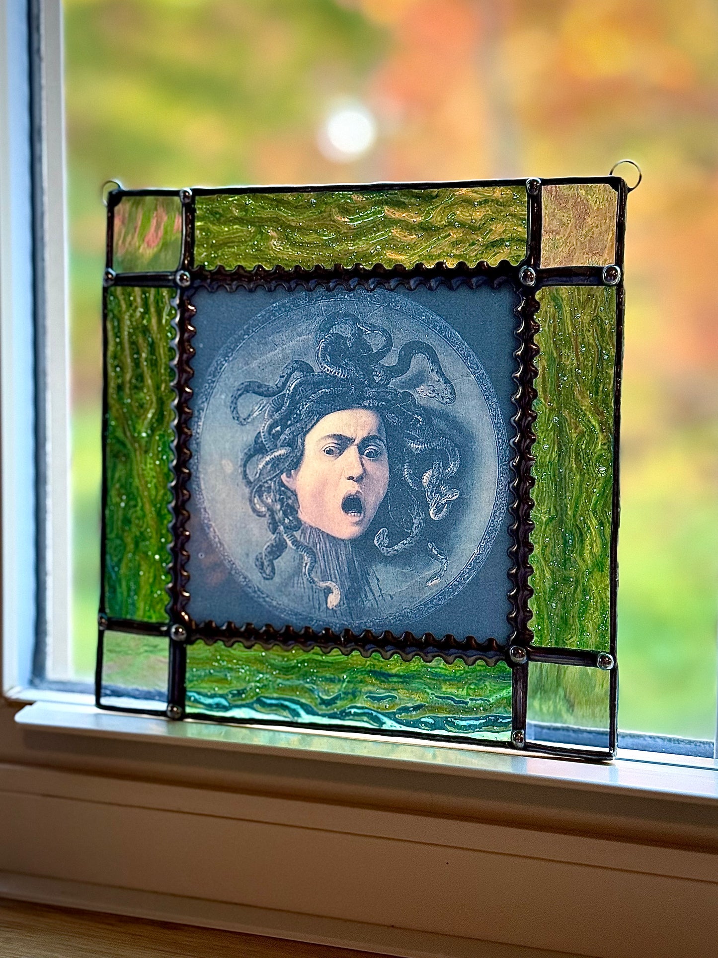 Medusa Decal Stained Glass Suncatcher