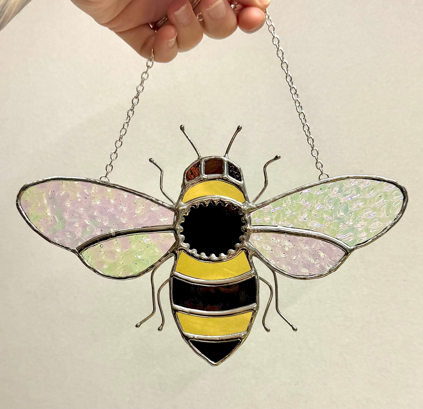 Honey Bee Stained Glass Suncatcher