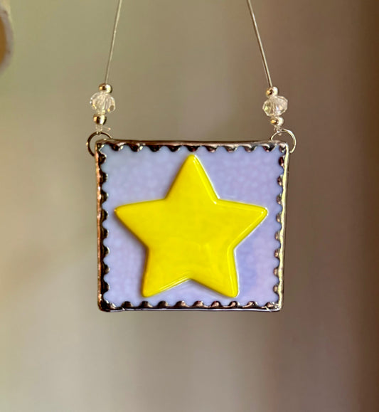 Fused Glass Star Ornament