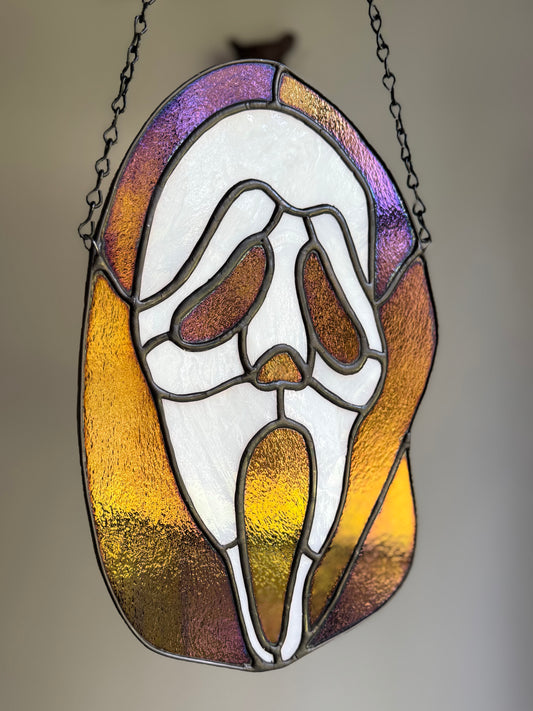 Stained Glass Ghost Face