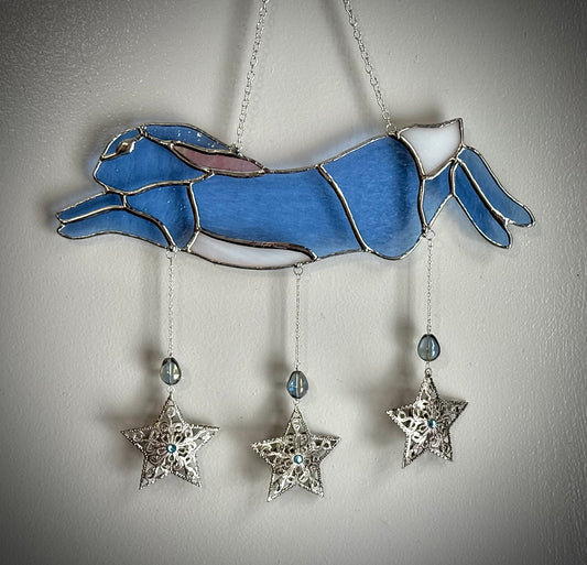 Stained Glass Rabbit and Stars