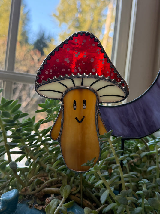 Mushroom Friend Plant Stake