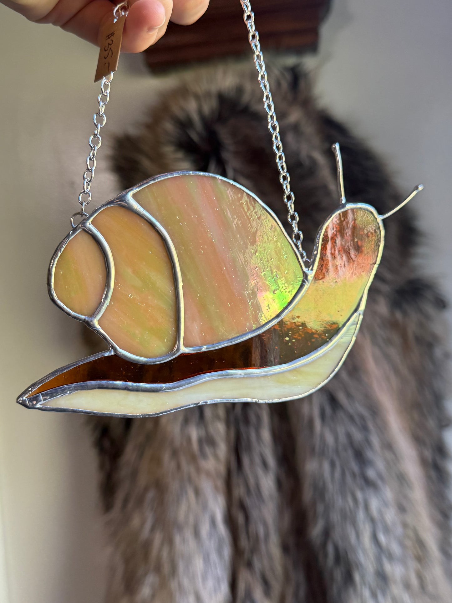 Snail Stained Glass Suncatcher