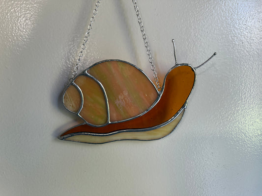 Snail Stained Glass Suncatcher