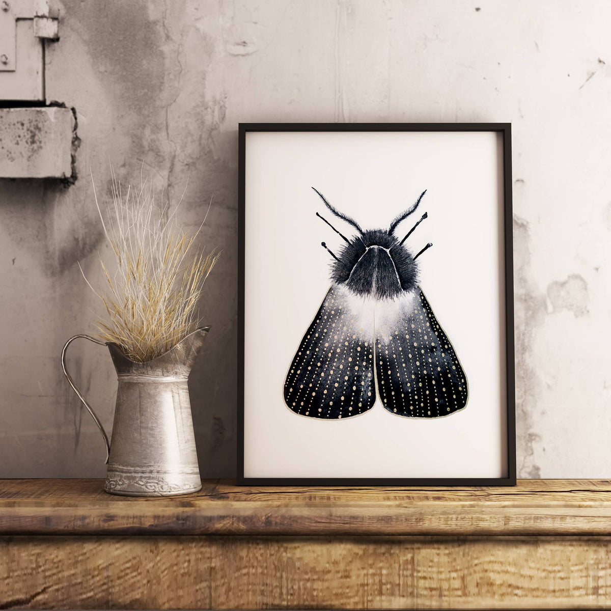 Moth Print, Butterfly Moth Poster Witchy Art Print Wall Art by The Flow Design