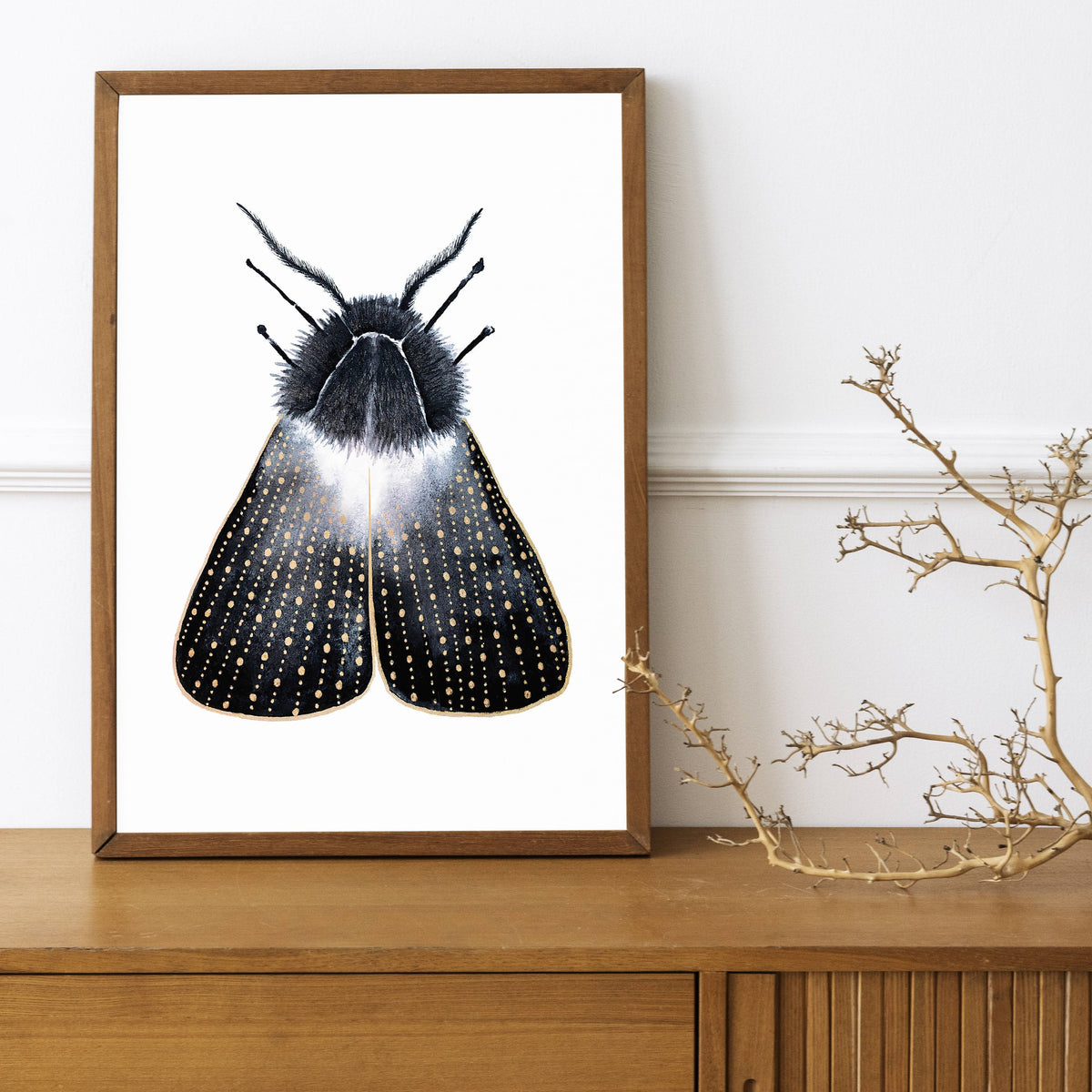 Moth Print, Butterfly Moth Poster Witchy Art Print Wall Art by The Flow Design