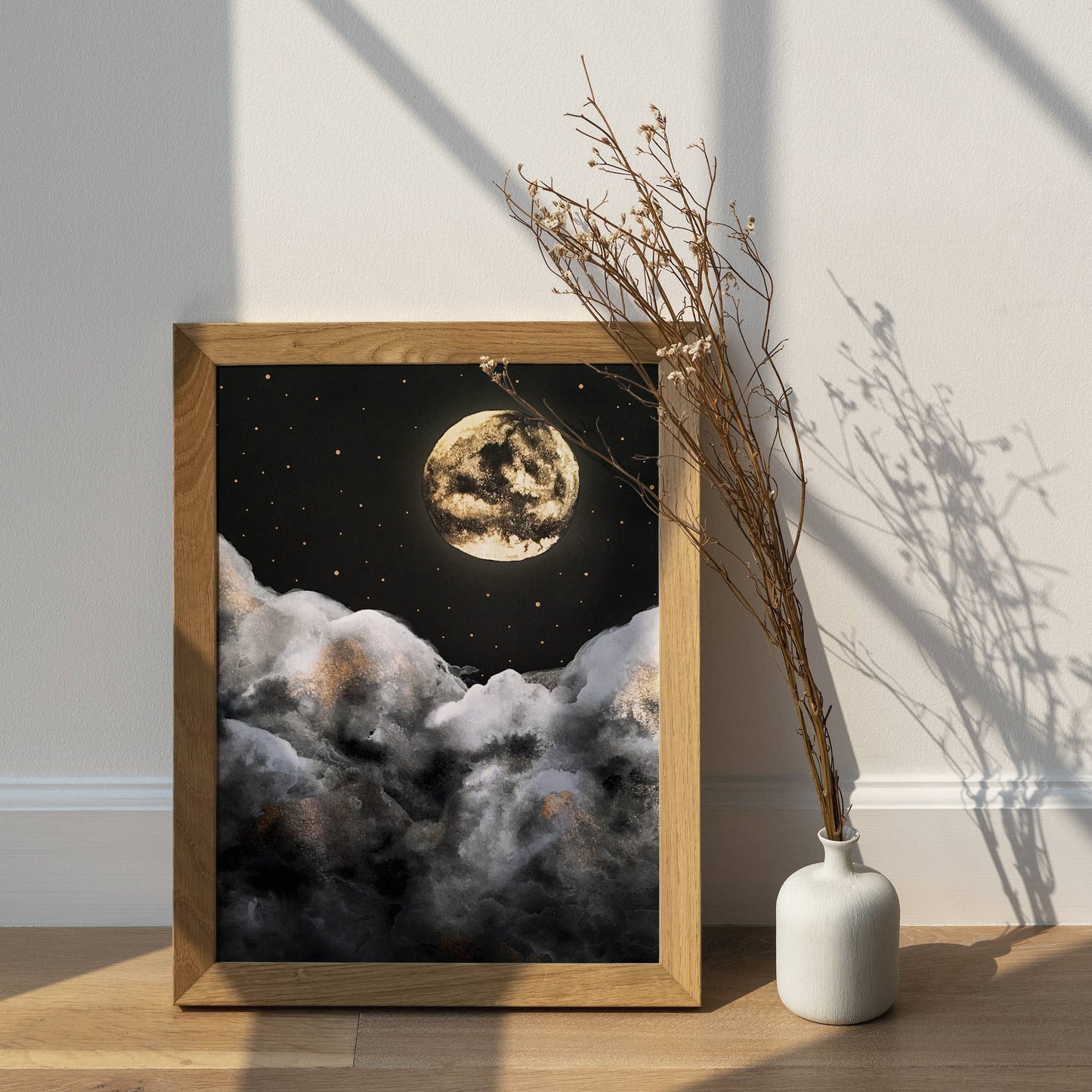 Full Moon Print Celestial Witchy Wall Art - Spiritual Decor