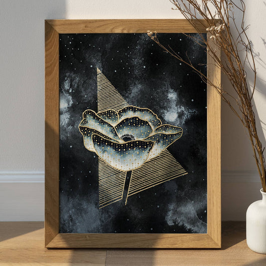 Witchy Print Celestial Poppy - Witchy Flower Decor by The Flow Design