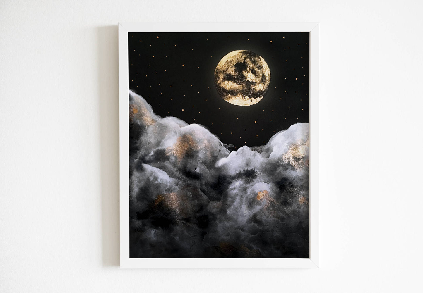 Full Moon Print Celestial Witchy Wall Art - Spiritual Decor