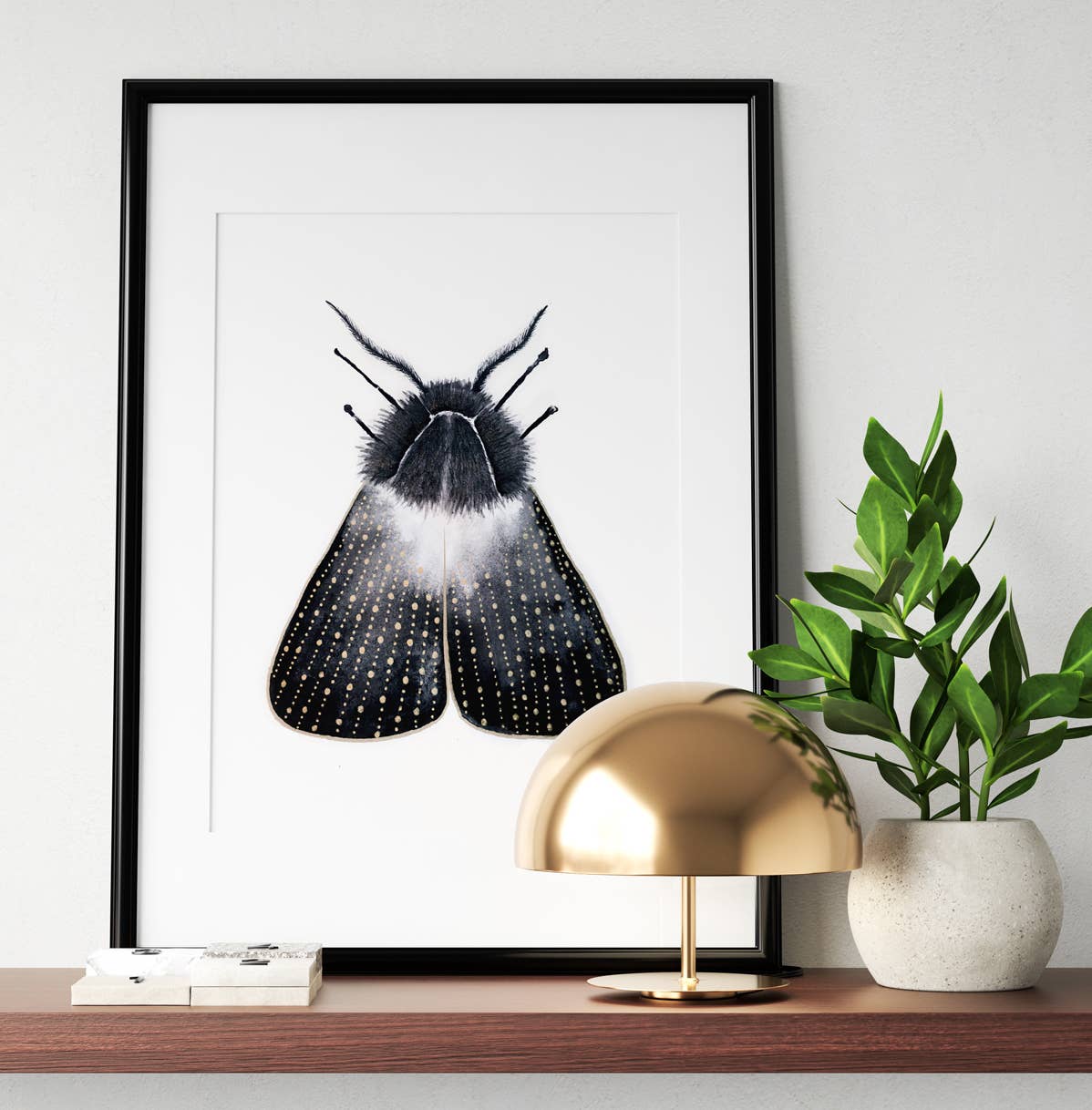 Moth Print, Butterfly Moth Poster Witchy Art Print Wall Art by The Flow Design
