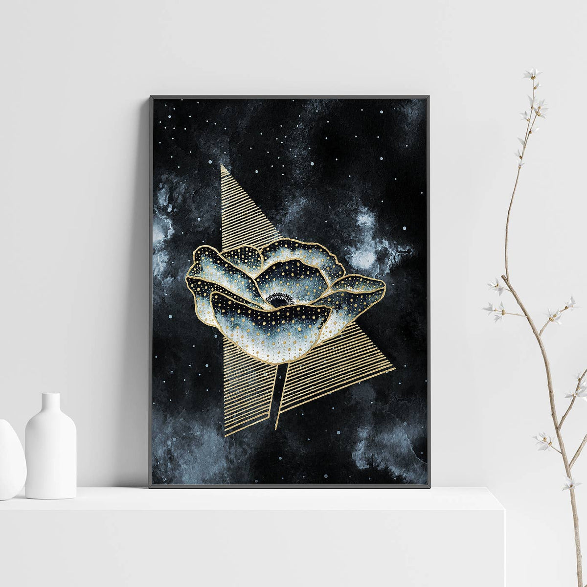 Witchy Print Celestial Poppy - Witchy Flower Decor by The Flow Design