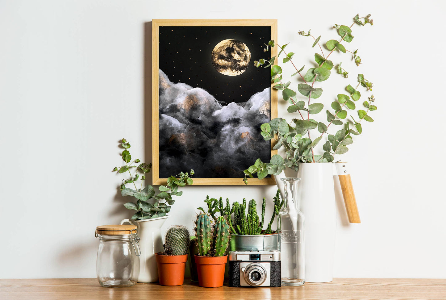 Full Moon Print Celestial Witchy Wall Art - Spiritual Decor