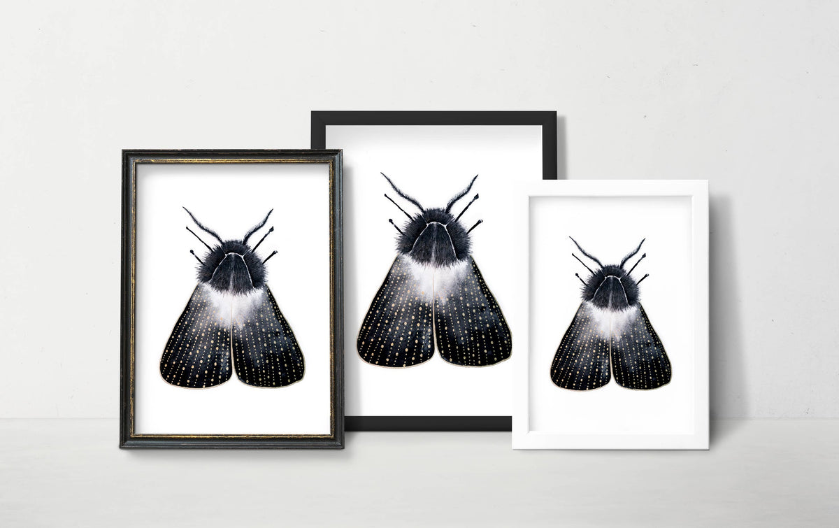Moth Print, Butterfly Moth Poster Witchy Art Print Wall Art by The Flow Design